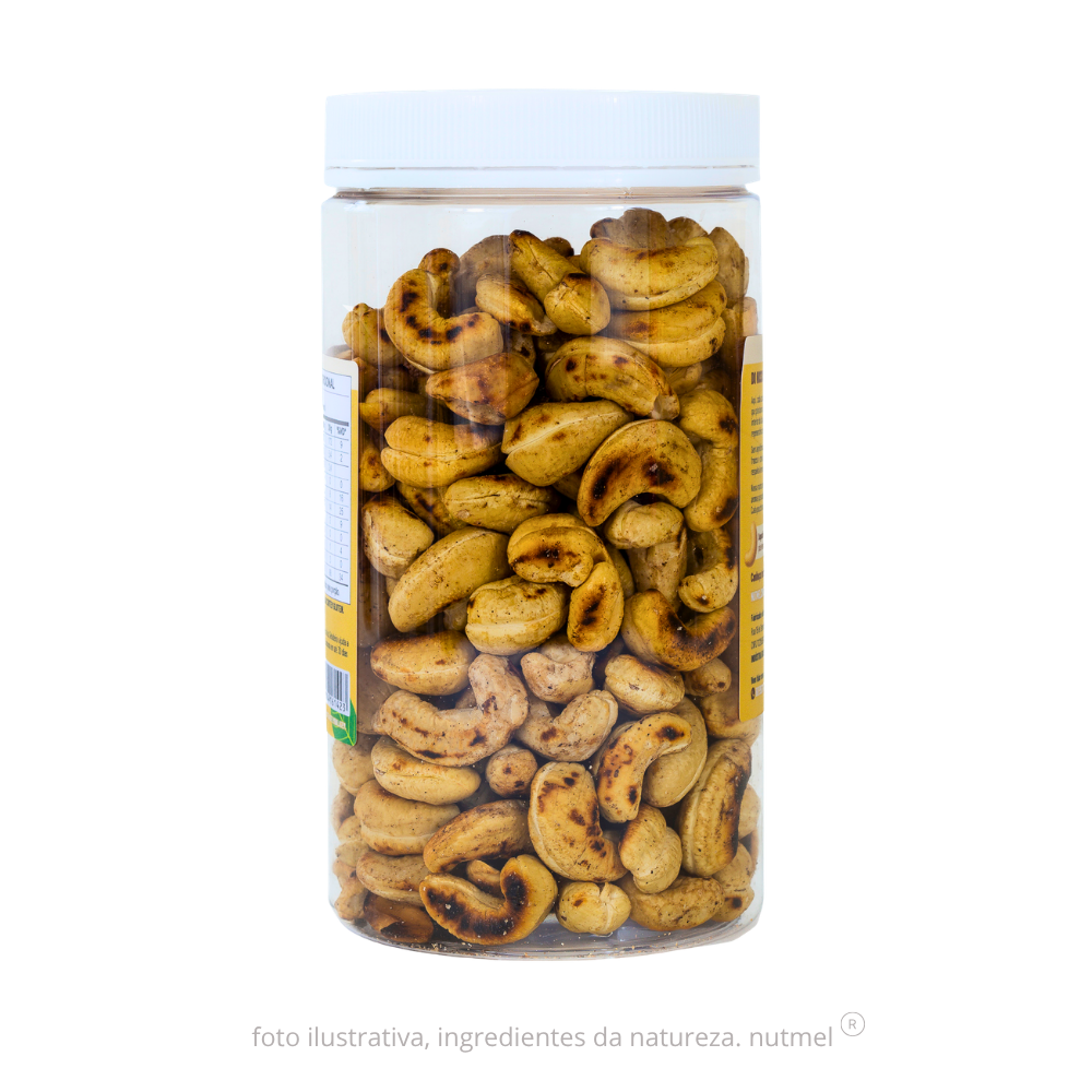 Castanha caju premium orgânica slw assada sem sal pote 480g