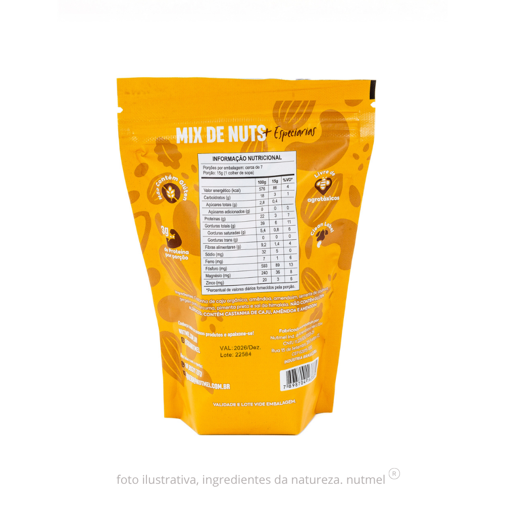 Mix de nuts especiarias pouch 100g