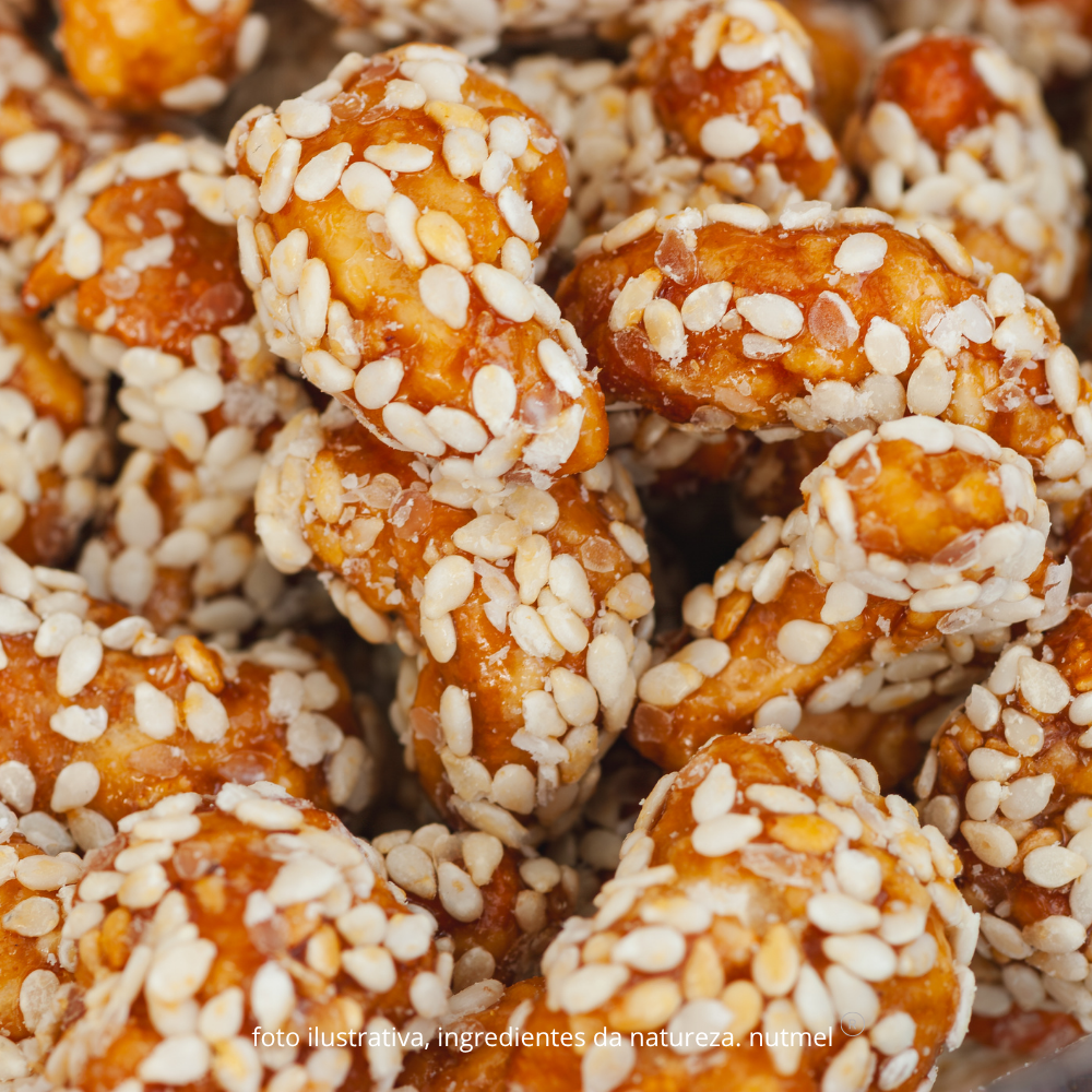 Castanha de caju orgânica caramelizada pote 240g