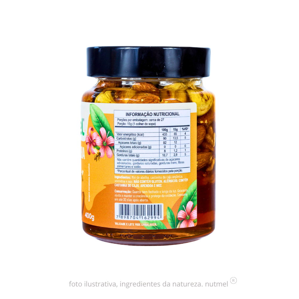 Mel de abelha com nuts 400g