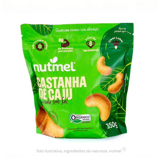 Castanha caju orgânica w1 torrada sem sal pouch 350g