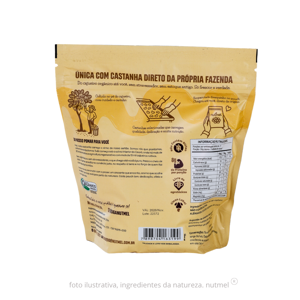 Castanha caju orgânica w1 natural pouch 350g