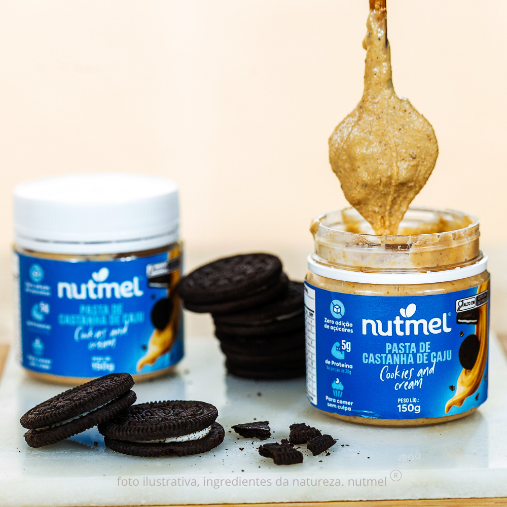 Pasta de castanha cookies and cream 150g